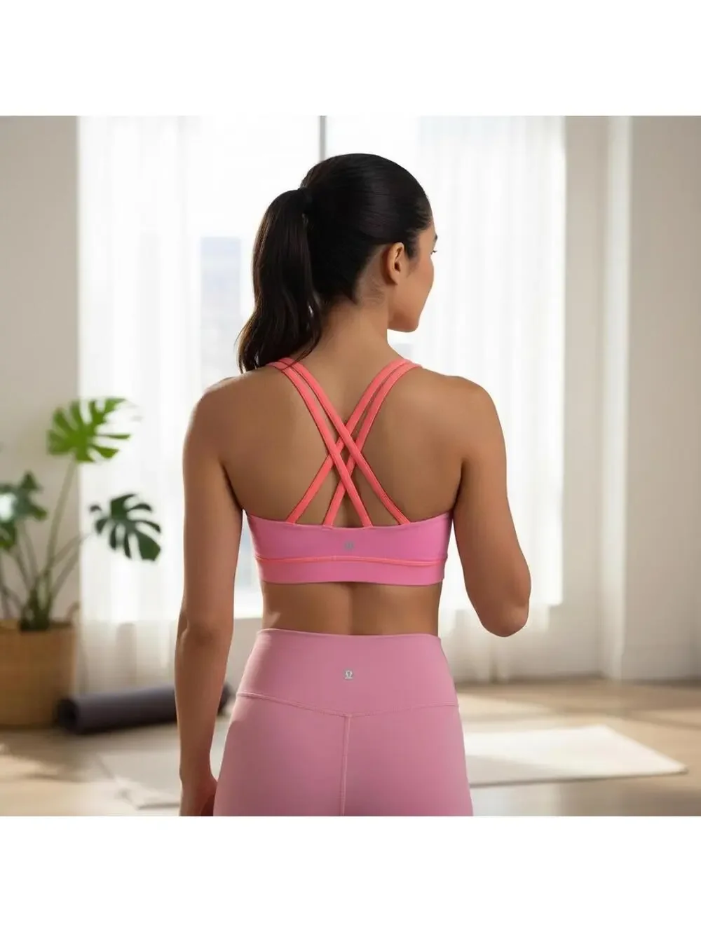 lululemon Energy sports bra  pink and orange NWOT 6 - RARE